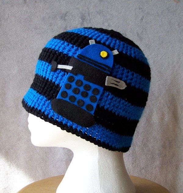 For Zach - Blue and Bubblegum Pink Dalek hats