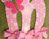 Hand Painted Letter Bow Holder