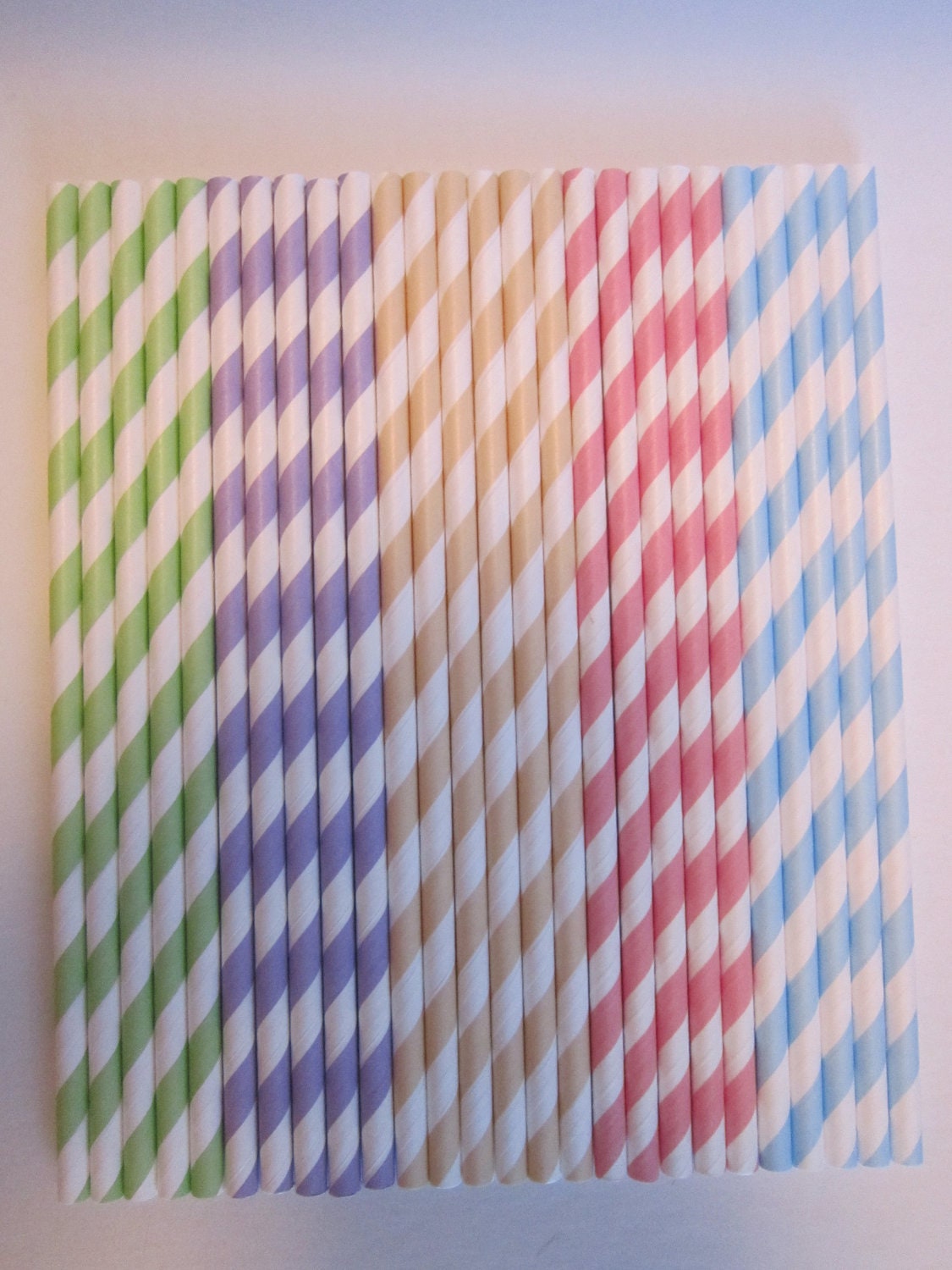 25 Pastel Paper Drinking Straws Il_170x135