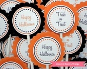 Halloween Cupcake Toppers - Halloween Decorations - Personalization Available Il_170x135