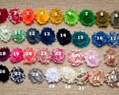 Shabby Chic Flowers on Skinny Elastic headband, Newborn Baby Photo Prop, pick 6