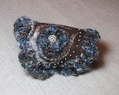 Felted Bracelet Fiber Art Cuff Crochet Felt Fashion Modern Accessory Gift Sale
