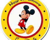 20- Mickey Mouse Personalized Birthday Stickers Party Favors