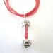 Rare Red Sea Glass pendant in tiny glass vial