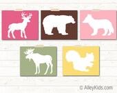 Woodland Animal Nursery Art  Prints Pick any 3 - 8x10 childrens art nursery decor