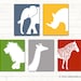 Childrens Art, Jungle animals, set of 5 , Zebra, Giraffe, Rhino, Lion and Elephant, Nursery art