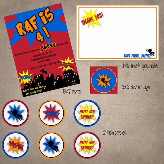 Party Package for Superhero Party-print your own Il_570xn