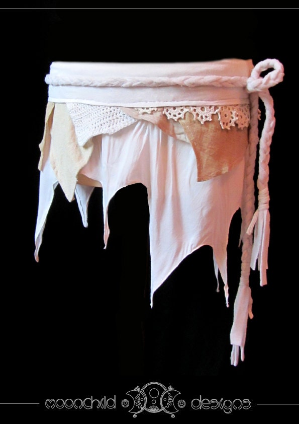 Skirt  - White fairy/pixie outfit (Psytrance fashion, festival wear)