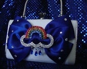 Swarovski rainbow evening purse