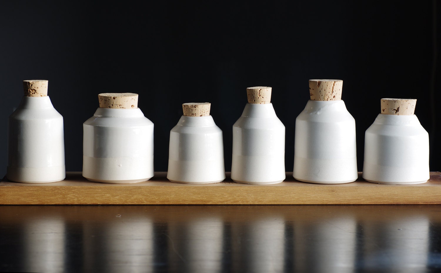 1 white porcelain bottle jar container pottery ceramic modern minimal simple kitchen - vitrifiedstudio