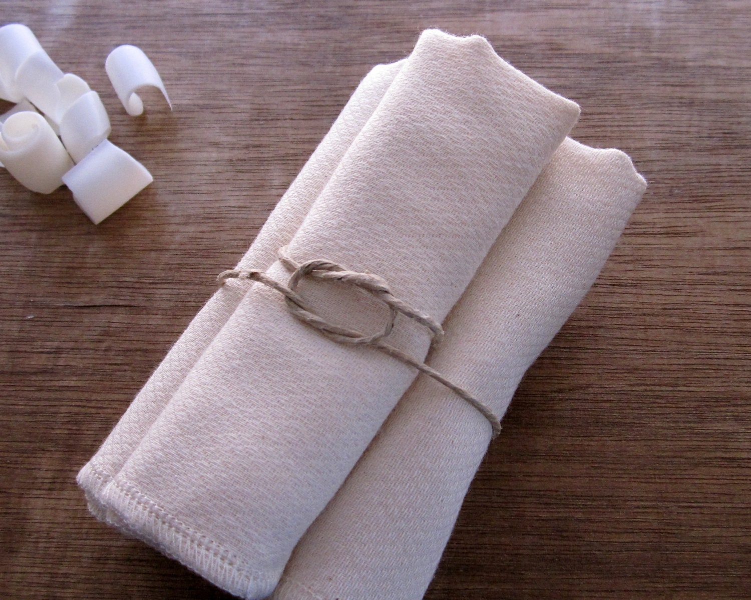 Facial Cloth Organic Cotton Birdseye Doubled layers-- Dish Cloth -- Eco Friendly -- Set of 5