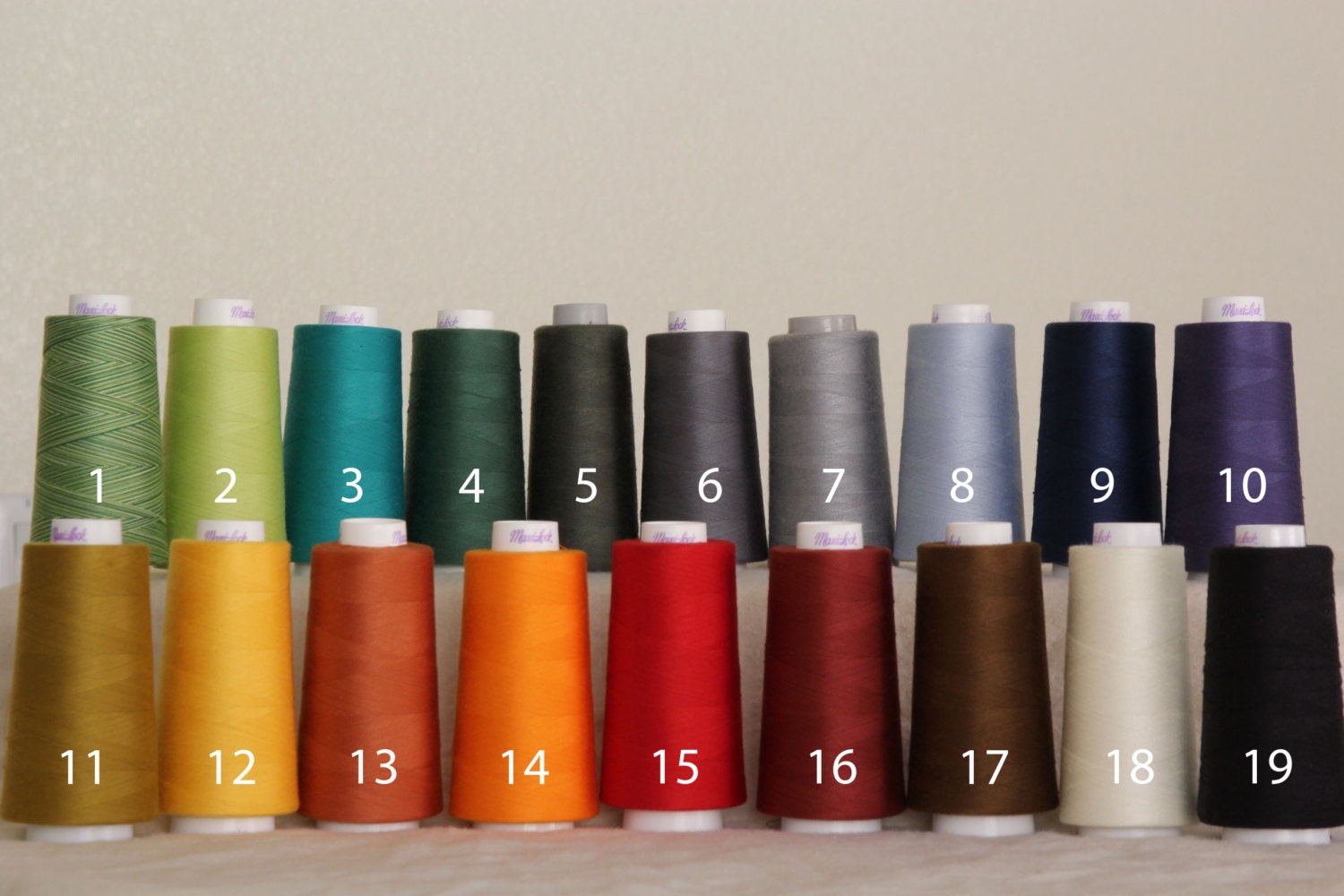Choose Your Thread Colour -- Set of 12 Unpaper Towel Organic Birdseye Cotton Unbleached
