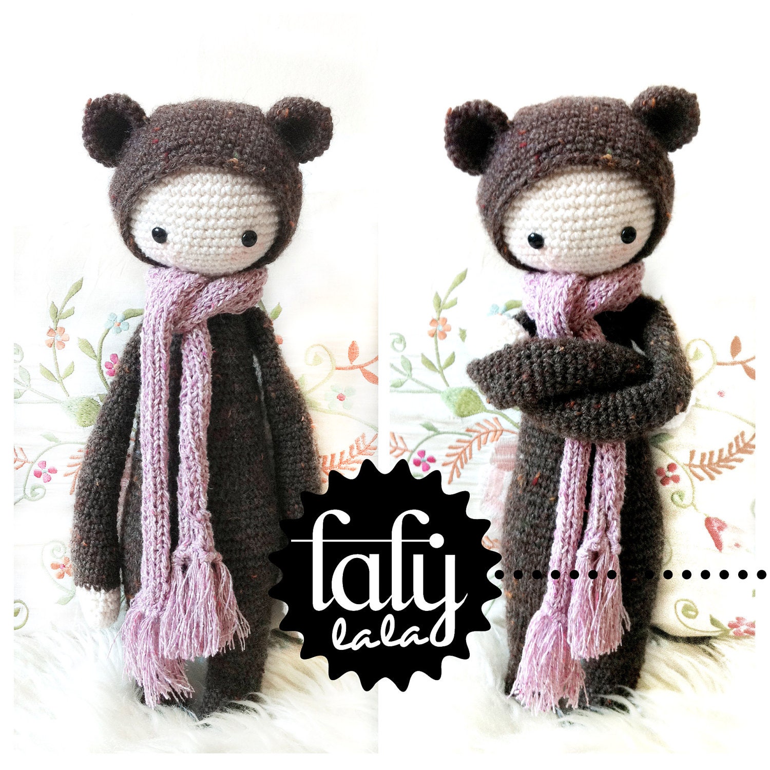 Crochet Pattern Doll "Bina the bear" PDF