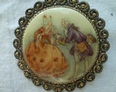 Vintage Lady and Gentleman Brooch