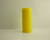 Pillar candle Handmade unscented yellow candle Parrafin wax candle for wedding, home decor and daily use