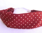 Rusty Red Headband, Polka Dot Headband, Wide Headband