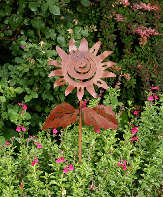 Sunflower Garden Art Plant Stake, Garden Sculpture