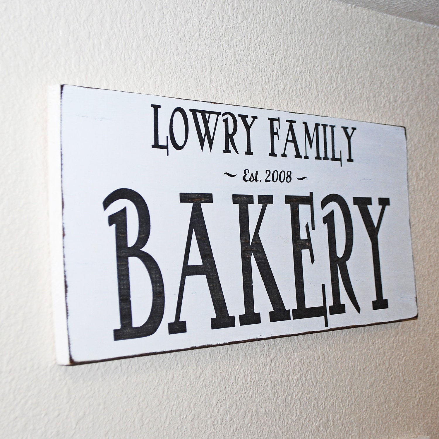Custom Family Name Bakery Sign - Kitchen - Rustic