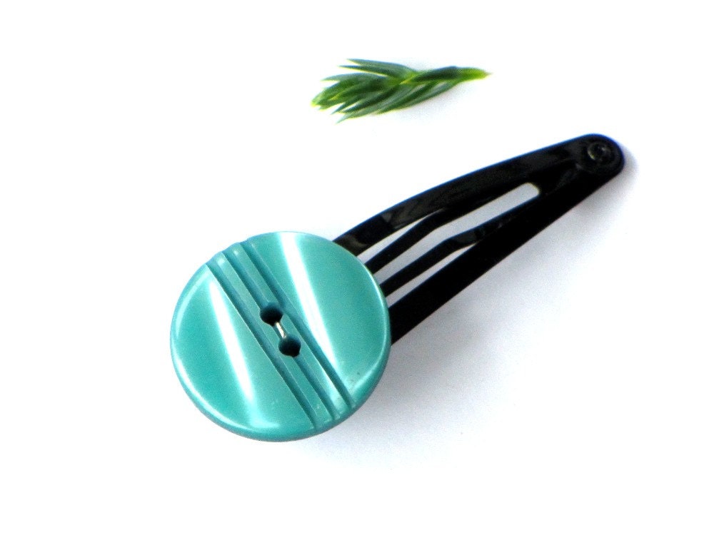 Teal Hair Snap Clip, Hair Accessory, Black, Blue, Back to School, Hair Jewelry