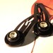 Vintage Black Button Rhinestone Hair Clip Set, Snap Clip Hair, Retro, Back to School