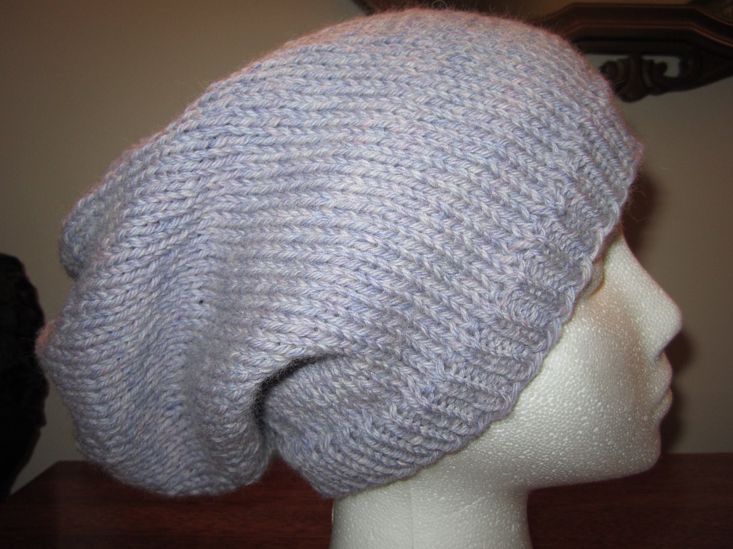 Lavender Knit Slouchy hat