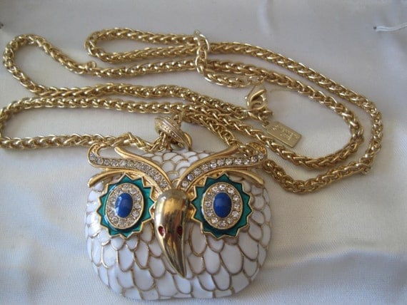 KJL Kenneth J Lane Owl Vintage Necklace