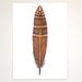 Feather Art Painting - Watercolor Tribal - Archival Print - 8x10 Papaya Feather