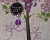 It Started With A Book  Bottle Cap Bookmark Reading