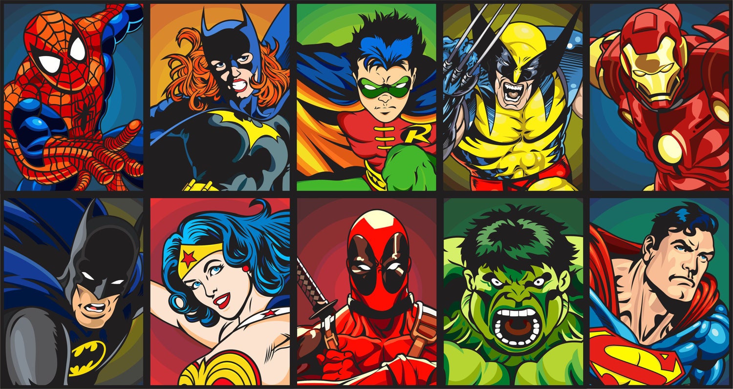 Superhero Stickers 10pk