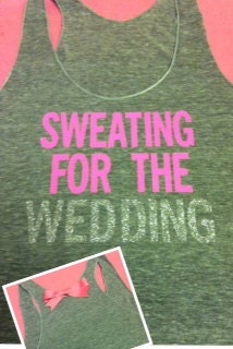 Sweating for the Wedding in GRAY Work-out Tank Top