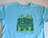 Vintage T Shirt Senor Frogs. Blue Adult Small or Child's Large. Tijuana Mazatlan Mexico. Soft Tee Great Condition. Beer Drunk Drinking Party