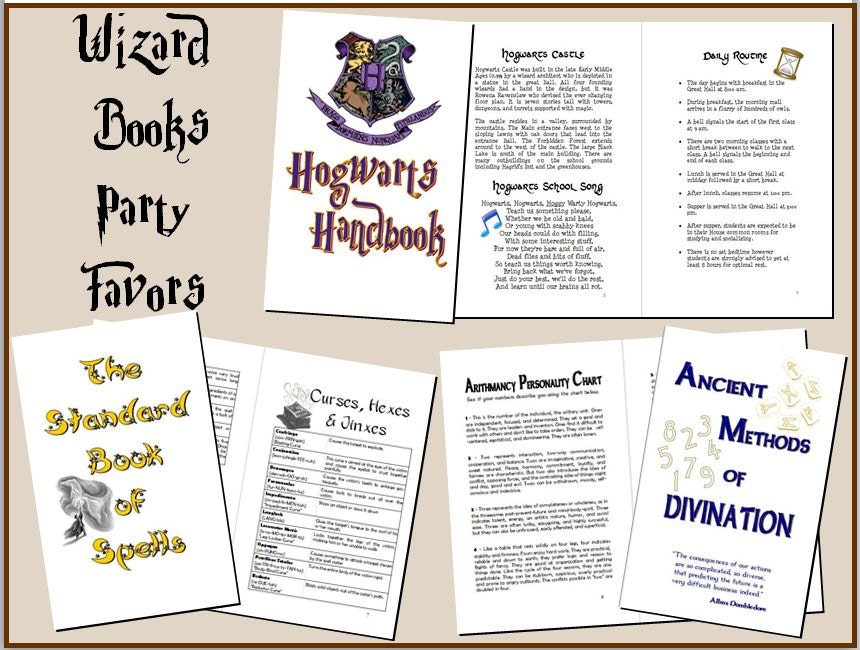 3 Wizard Books Party Favor Set DIY Printable Il_170x135