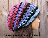 Crochet hat pattern - Slouchy  Hat, Crochet Pattern PDF,Easy, Great for Beginners,  Pattern No. 36