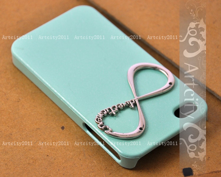 One Direction Iphone 4 Case, Iphone 4S case, Directioner Infinity Hard Case, Light Green iphone 4 case