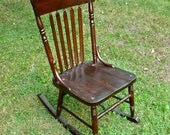 Armless Sewing Rocking Chair Antique Wood Antique Chair
