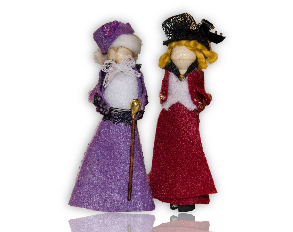 Downton Abbey Clothespin Doll Ornament Kit: Lady Violet and Lady Edith