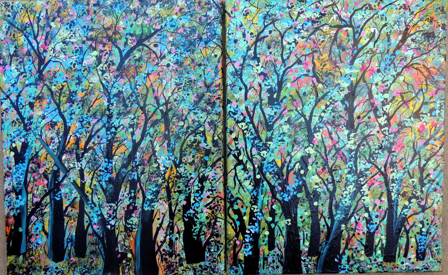 abstract tree paintings