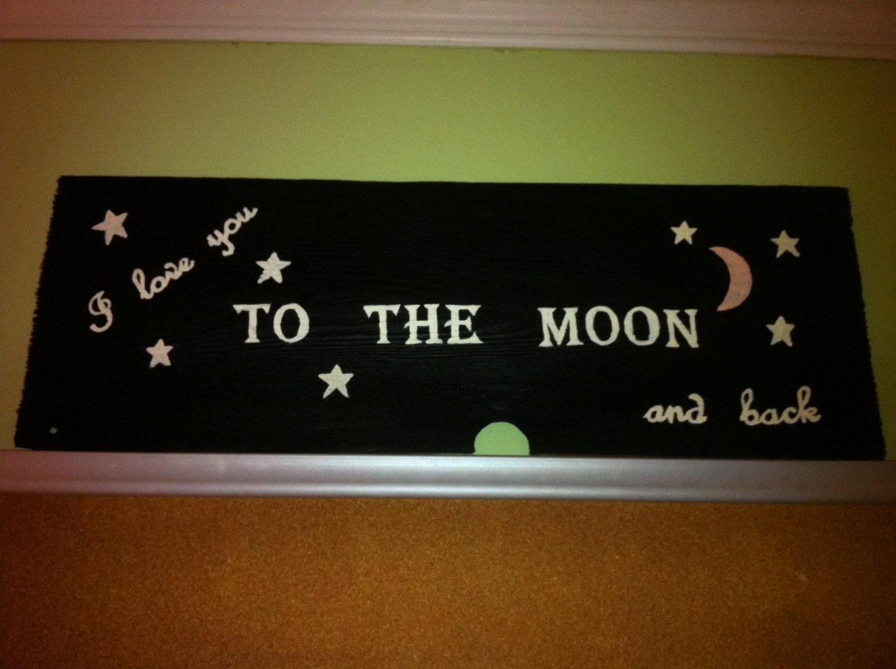 I Love You To The Moon And Back Handmade Wooden Sign, Rustic Sign