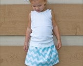 BACK to SCHOOL SPECIAL riley blake chevron a-line skirt sizes 12mo, 2, 3, 4, 5, 6 many colors