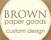 Custom Card Design. Brown Paper Goods
