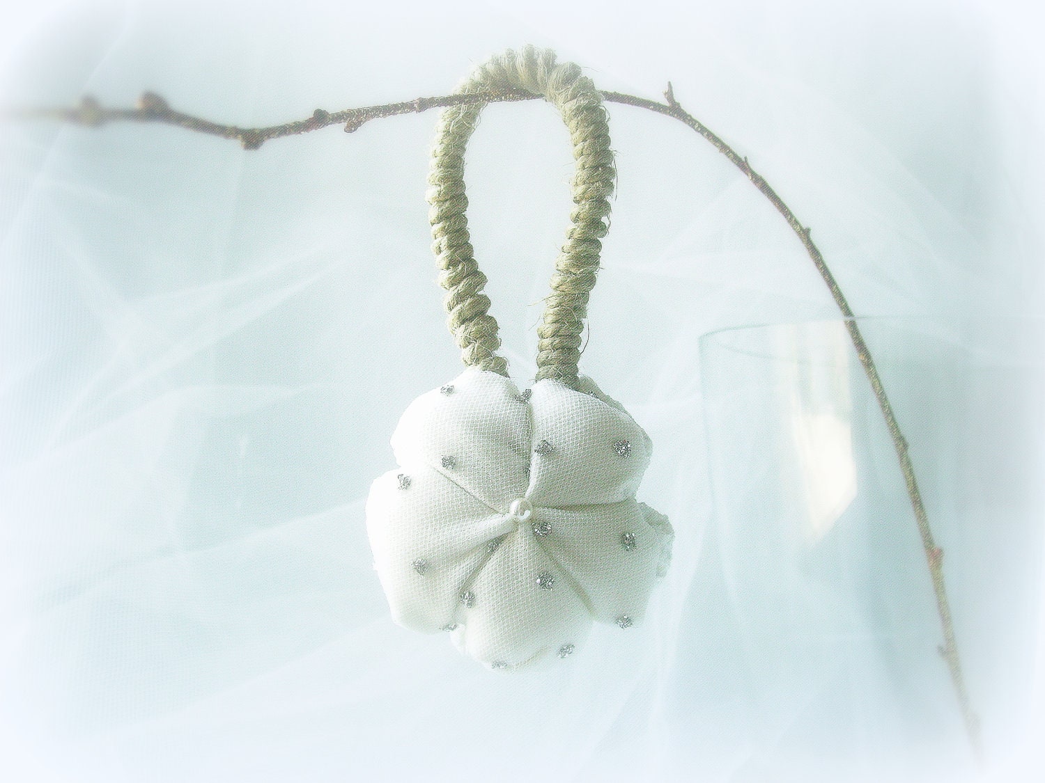 Natural country Christmas tree decoration  Rustic home ornament  Natural tones Ready to ship