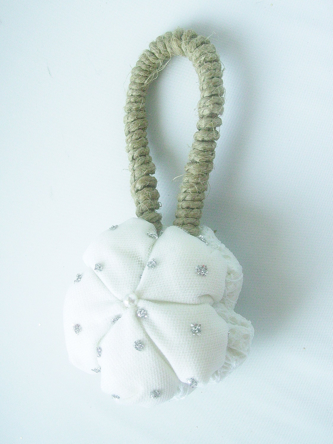 Natural country Christmas tree decoration  Rustic home ornament  Natural tones Ready to ship
