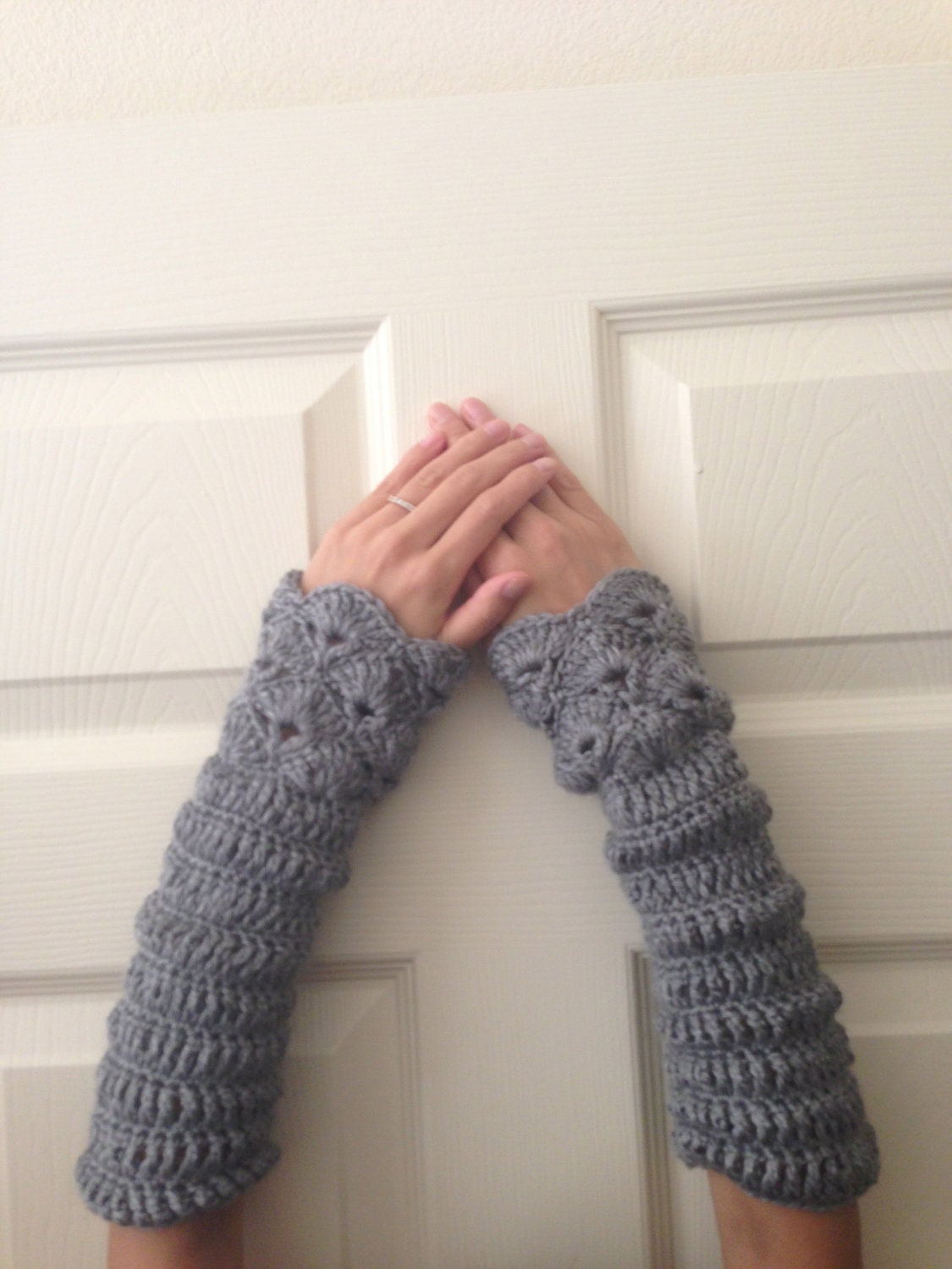Extra Long Fingerless Gloves, crochet wrist warmer fingerless gloves, customized long fingerless gloves