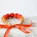 Tangerine Tango crochet nursing necklace - teething necklace for mom to wear, montessori