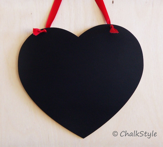 Large Chalkboard Heart Photo Prop Rustic Wedding Decor or Photo Prop Chalk Board Sign with Red Ribbon for Wedding Party Il_570xn