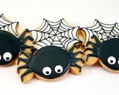 Decorated Cookies - Halloween - Spider - Web