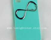 One Direction Iphone 4 Case, Iphone 4S case, Directioner Infinity Hard Case, Light Green iphone 4 case