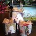 Three Custom Color Wedding Photo Blocks Ornament or Door Hangers