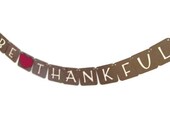 Kraft Be Thankful Banner - Harvest, Happy Thanksgiving,Fall Banner, Rustic Holiday banner