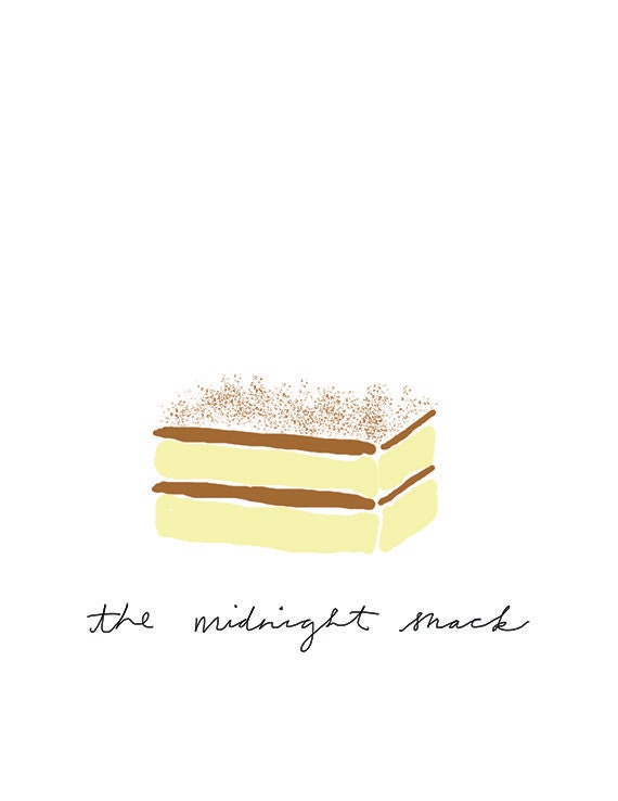 The Midnight Snack Napoleon Dessert 8.5 x 11 Print